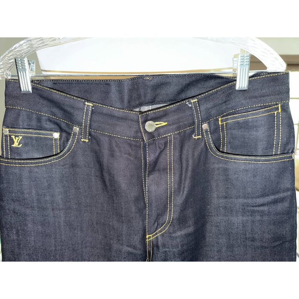 Louis Vuitton Men's Jeans Eu 40 33.5" Waist Authentic New Dark Indigo Italy View 4